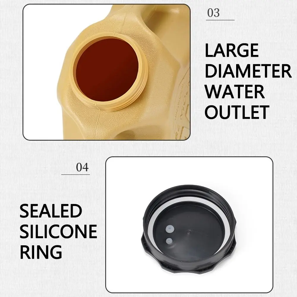 

Portable Water Storage Container 12L Double Grip Outdoor Drinking Bucket Large Opening Leak-proof Camping Water Tank