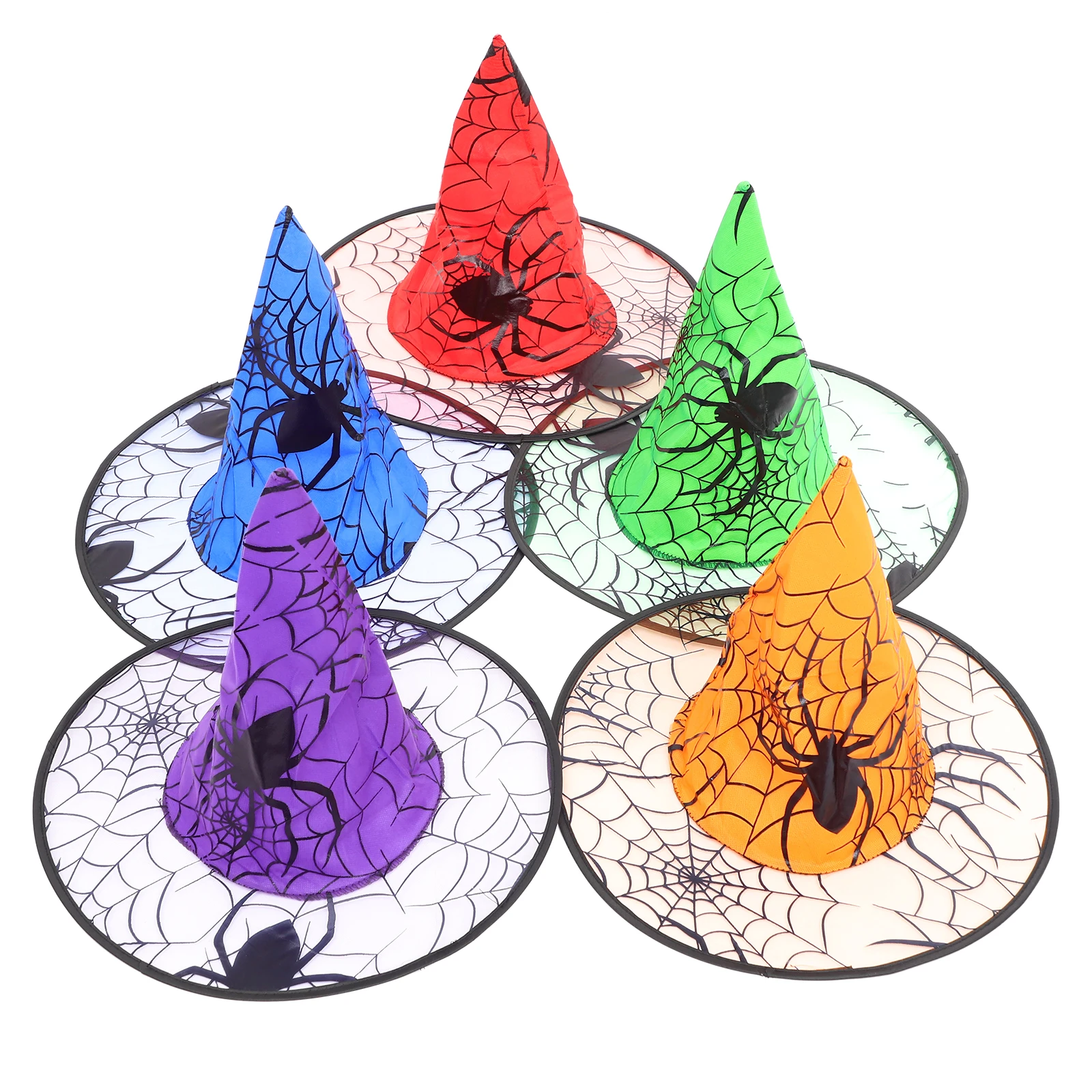 5 Pcs Witch Hat Cosplay for Halloween Party Hats Women's Clothing Adults Costume Prop Design Miss