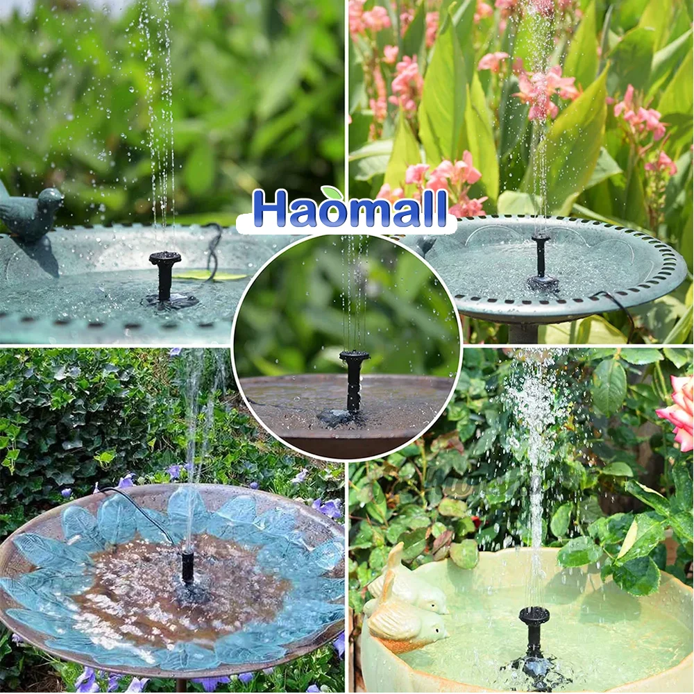 Solar brunnen Wasserpumpen satz Solar betriebener Wasser brunnen mit Pfahl für Vogel bad im Freien, Teich, Pool, Garten, Aquarium, Hof