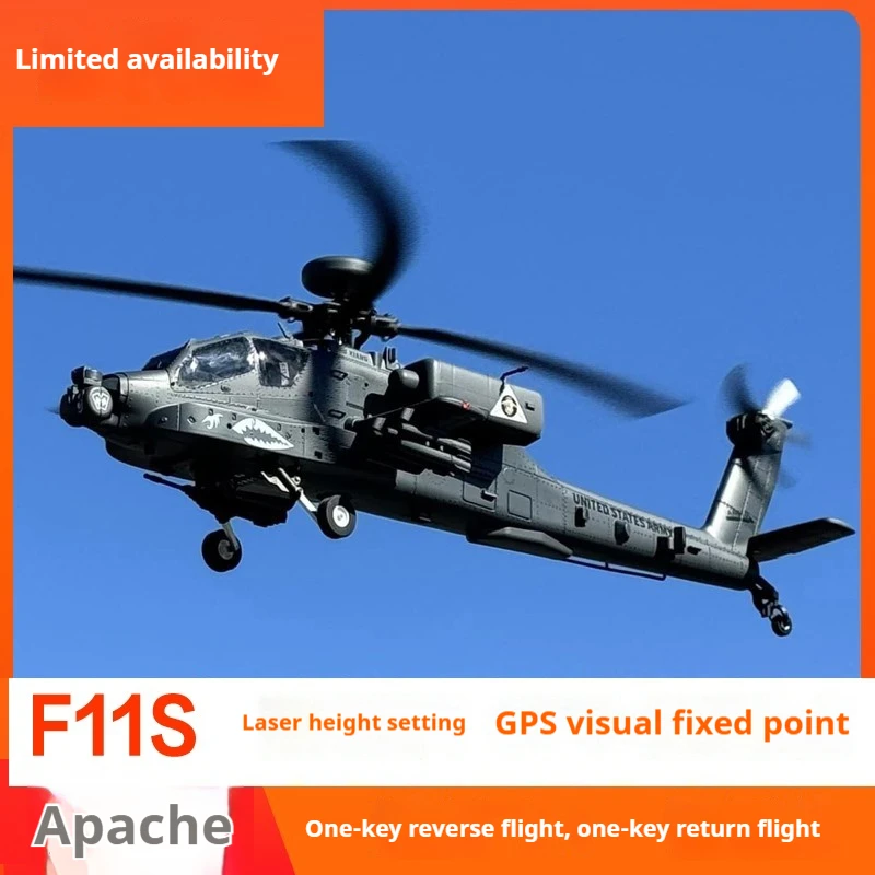 Nieuwe Yuxiang Apache F11s Gewapende Afstandsbediening Helikopter Gps Navigatie Model 3d Omgekeerde Simulatie Drone Rhsky Speelgoed