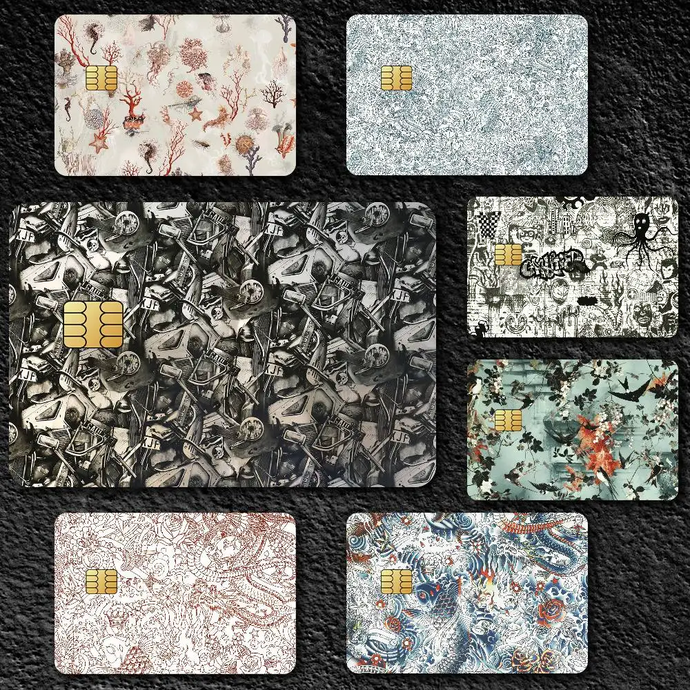 Pegatinas de piel para tarjetas de crédito de Jean Paul Gaultier, para tarjetas bancarias, de autobús y metro, impermeables, para regalo