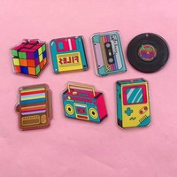 10Pcs Retro Cassette Tape Charms Simulation Tape Pendant Acrylic Scrapbooking DIY Bracelet Earring Keychain Jewelry Making