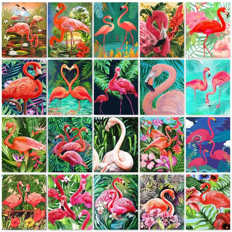 

GATYZTORY Diy Painting By Numbers Birds Animals Pictrues With Numbers Acrylic Paints Diy Gift For Adults Home Decors On Canvas