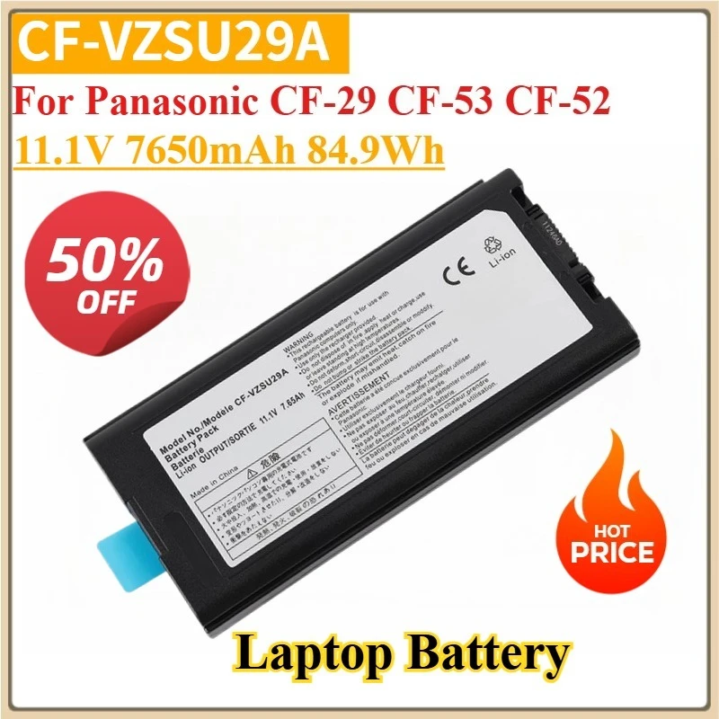 

New Laptop Battery 11.1V 7650mAh 84.9wh CF-VZSU29A CF-VZSU29 CF-VZSU29AU CF-VZSU29ASU For Panasonic CF-29 CF-53 CF-52