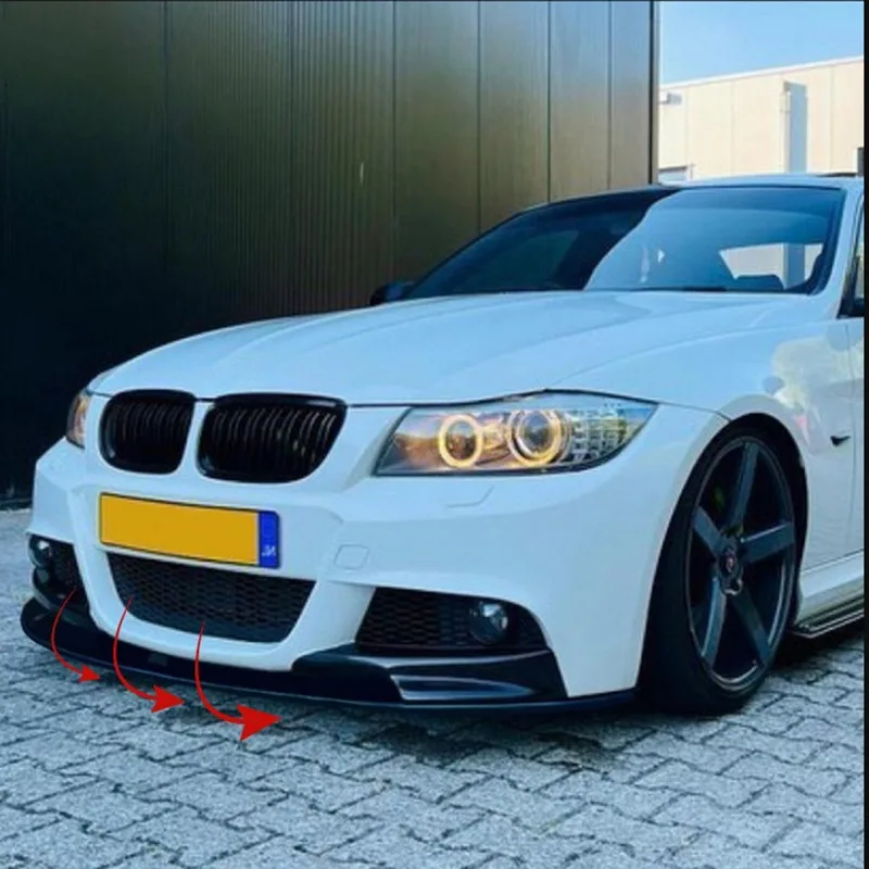 Applicable for BMW 3 Series E90 E91 LCI M Sport 2009-2012 Front Bumper Splitter Spoiler Side Lower Splitters Exterior Accessory - view 3