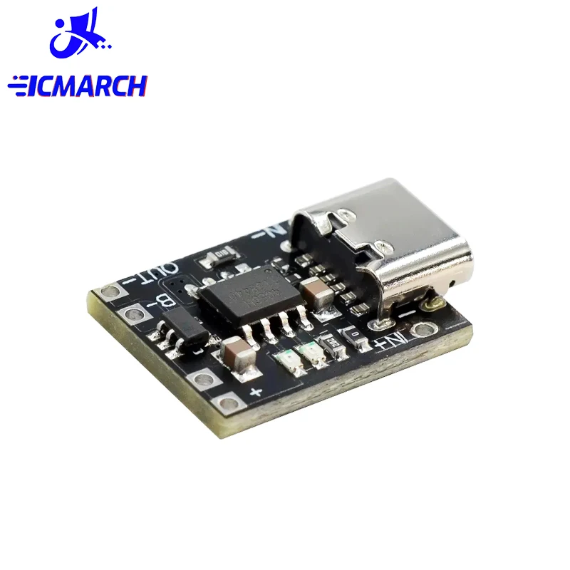 1/5/10PCS 1A 3.7V4.2V Ultra-Small Lithium Battery Charger Module Charging Panel 1A Ternary Type-C With Protection Board