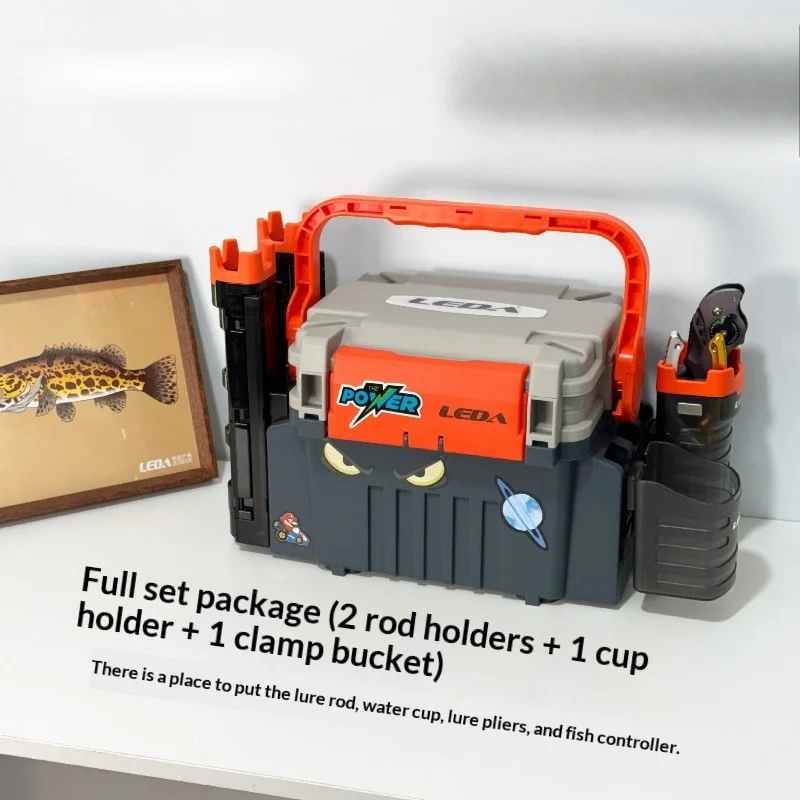 

Outdoor Lure Box Dual Layer Large Capacity Rod Box Complete Kit Easy Portable Fishing Tackle Storage Case Tackle Box Fishing