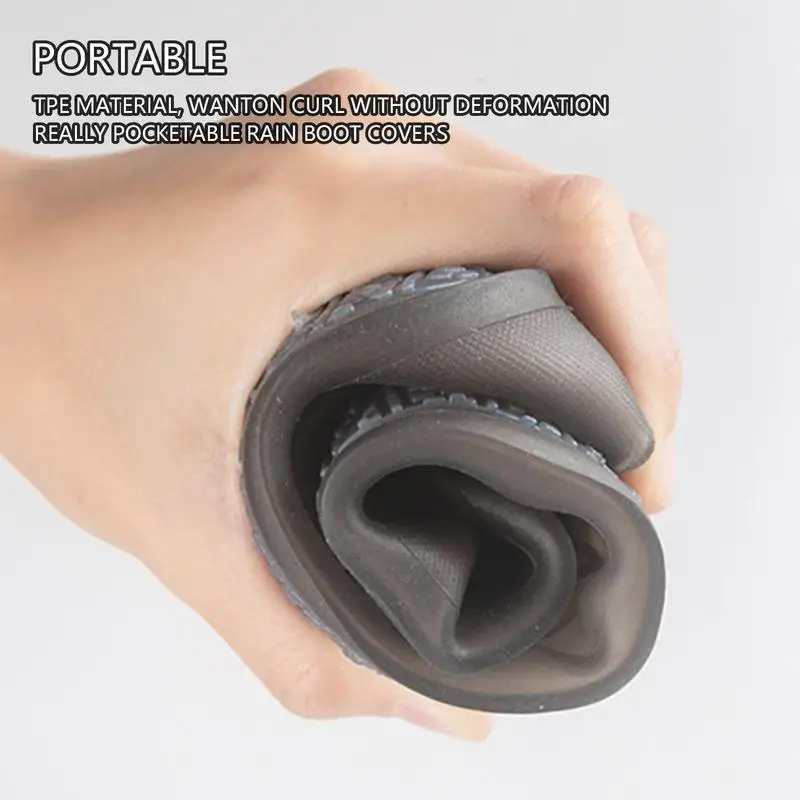 Waterproof Silicone Shoe Covers  Anti Slip Rain Boot Overshoes Protective For Outdoor Rainy Day Reusable Survival Camping Cover