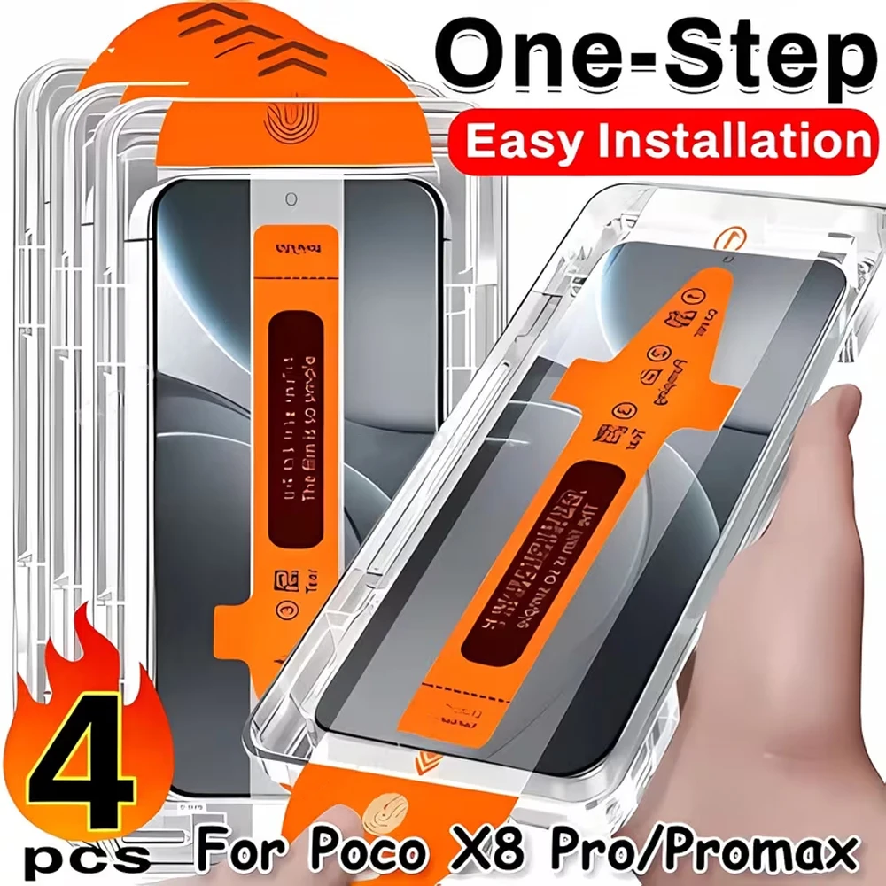 

4PCS Privacy Screen Protector For Xiaomi Poco F7 M7 X6 X6 Pro 5G M6 Pro 4G F6 Pro F7 Pro X7 Pro F5 Tempered Glass Easy Install