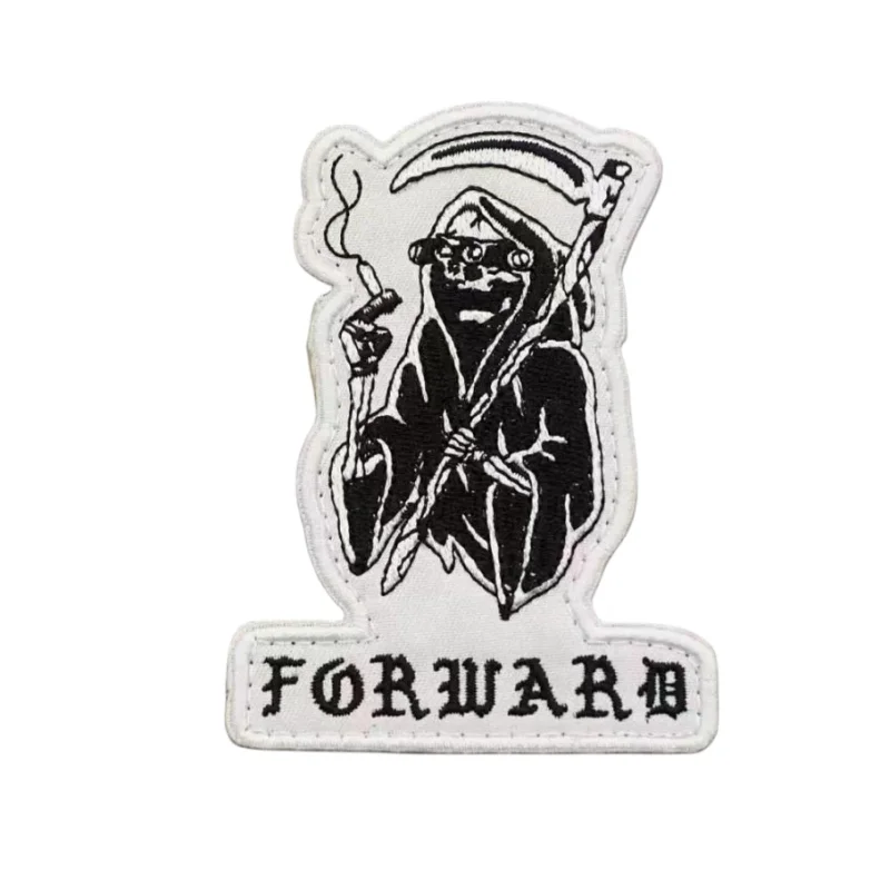 FORWARD Morale Badge Reaper Sickle Embroidered Hook&loop Patches Tactical Armband Outdoor Equipment Backpack Decoration Stickers