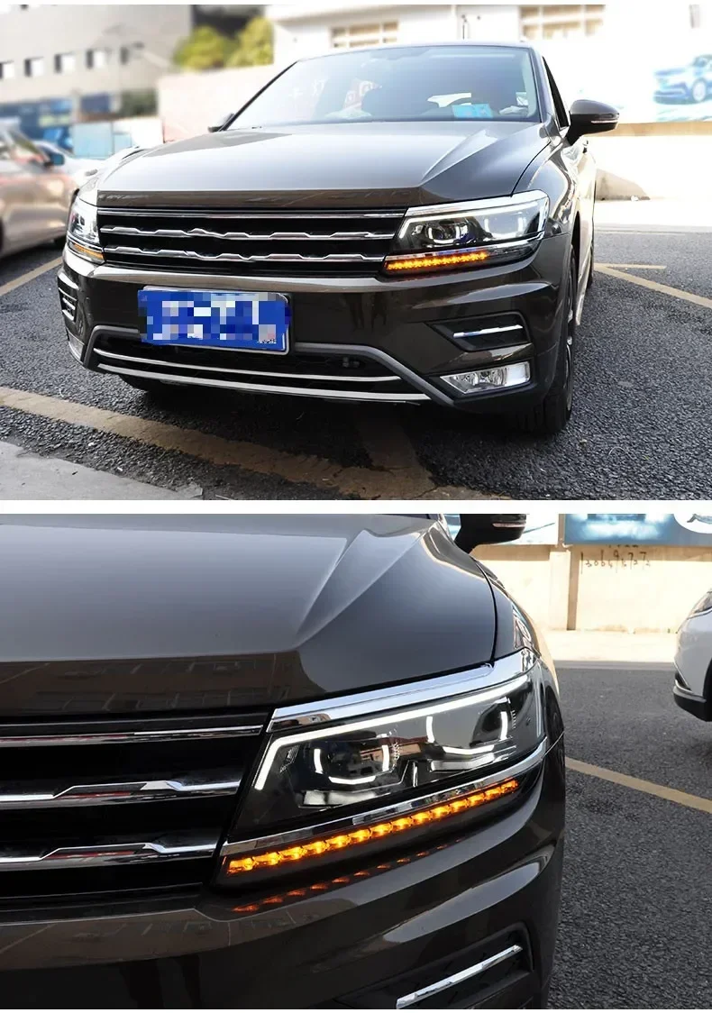 Lentille de budgétaire LED complète Sunshine, accessoires de lampe, dépenses OEM, VW Tiguan R Line 2017, 2018, 2019