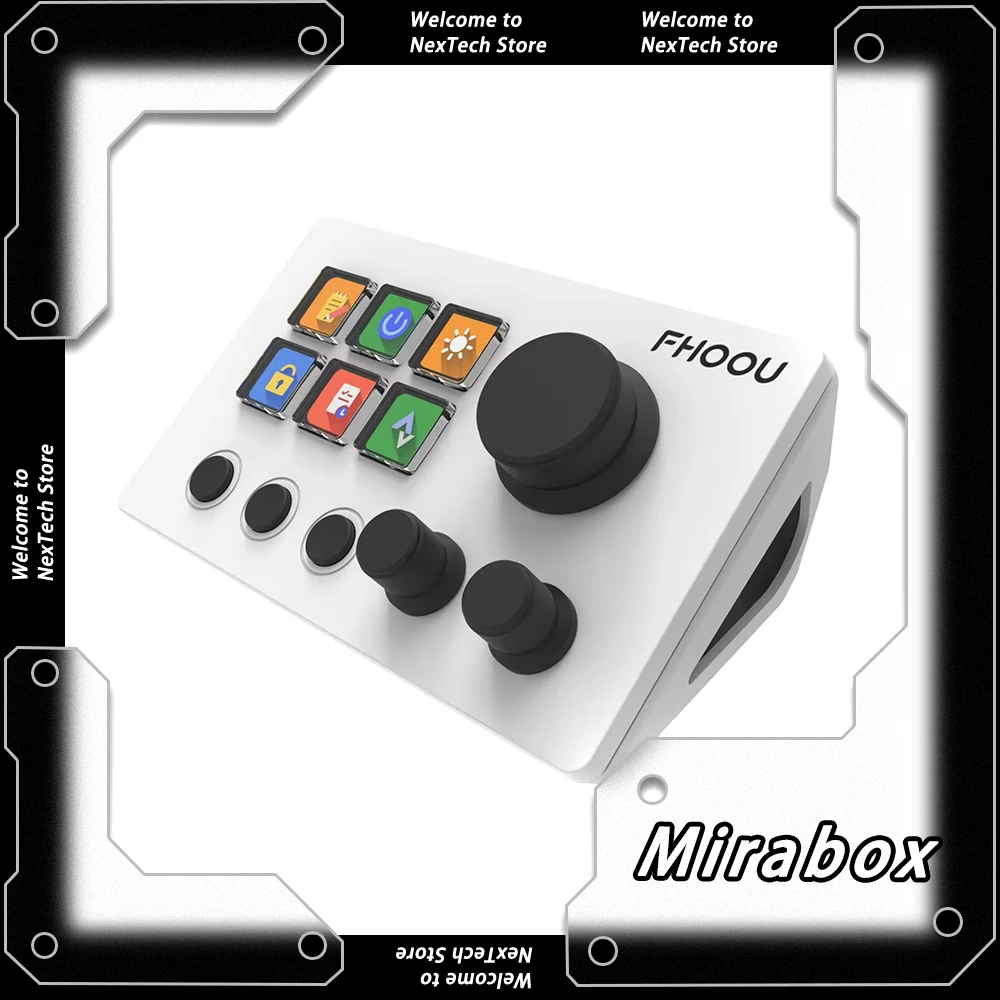 

Mirabox N3 LCD Live Content Creation Controller With Knob Button Visual Keyboard For Win/Mac StreamDeck Gamer Customize Gifts