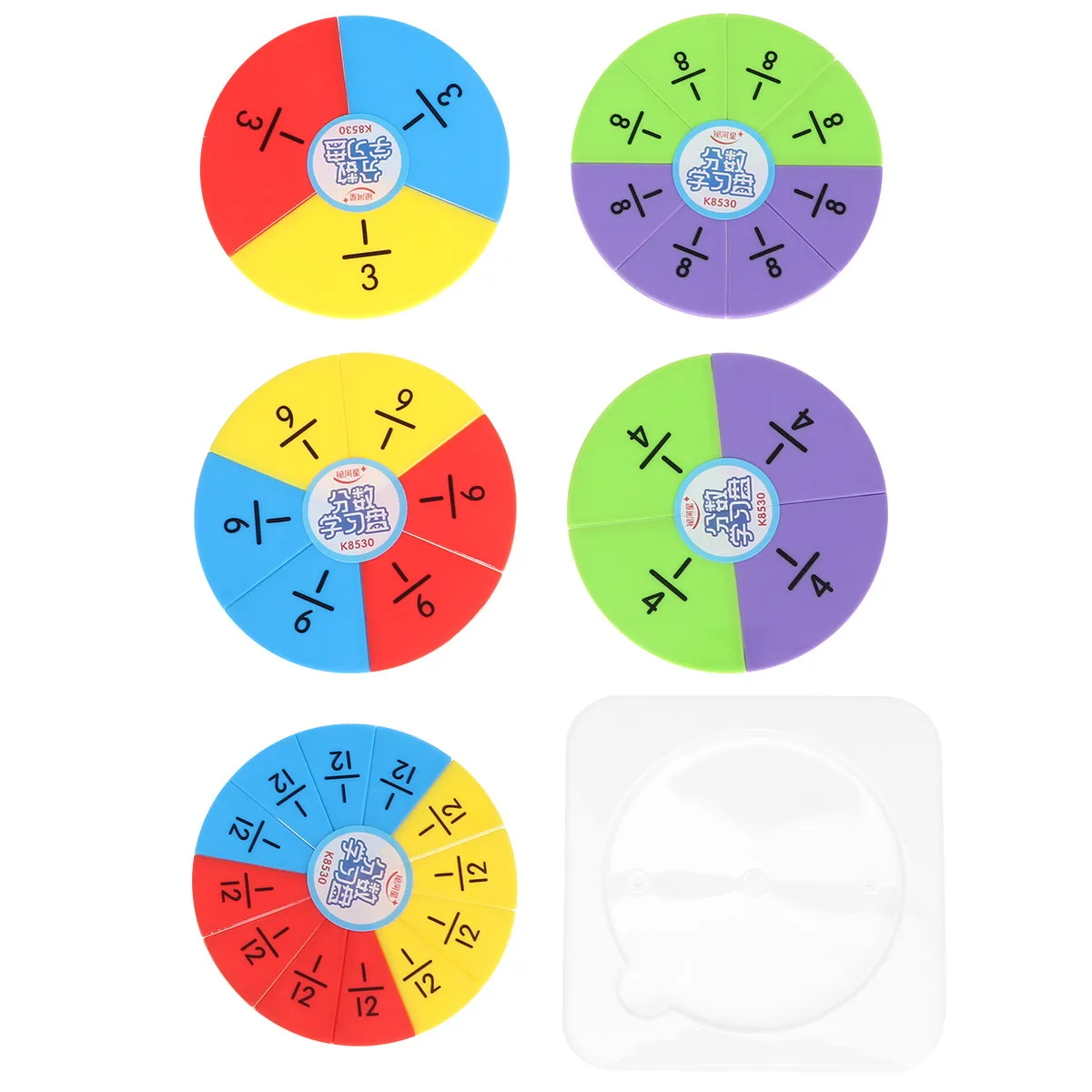 

1Set Colorful Fraction Safe Kids Educational Math Tool Visualize Fractions Multiplication Counting