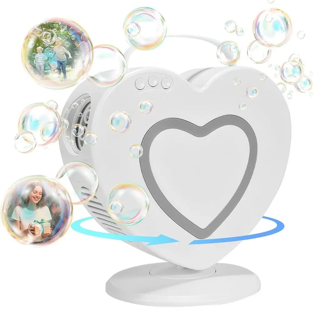 مع آلة الفقاعات عن بعد، منفاخ الفقاعات الأوتوماتيكي ذو المنفذ المزدوج 90 ° /360 ° منفاخ الفقاعات الدوارة #2