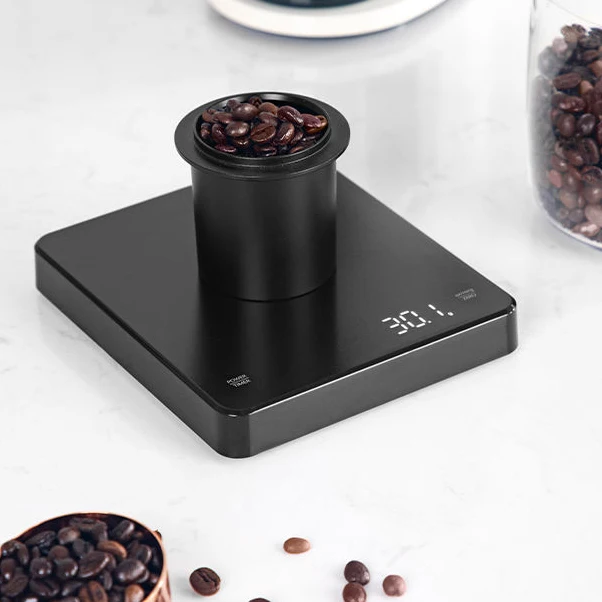

High Accuracy 0.1g/3kg Touch Screen Digital Coffee Scale LED Display Tare Function Eco-Friendly ABS Material Europe Style