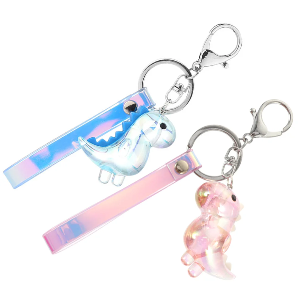 

2pcs Dinosaur Keychain Acrylic Dinosaur Key Ring Lightweight Bag Pendant Key Chain Accessories Women Girls Adults Baby Boy