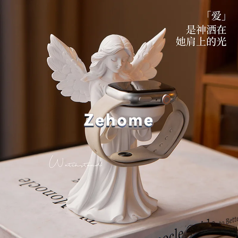 Artistic Angel Huawei Apple Watch Holder Entrance Office Desktop Ornament Gift Crafts