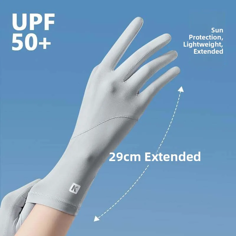 

Новые женские солнцезащитные перчатки из тонкого ледяного шелка средней длины, летние, совместимые с сенсорными экранами, для езды на мотоцикле