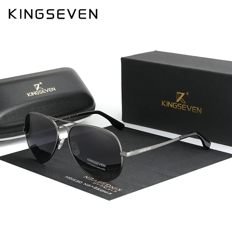 KINGSEVEN Men Vintage Aluminum Polarized Sunglasses Brand Sun glasses Coating Lens Driving Shades For Men/Wome