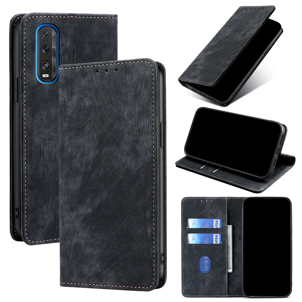 Fashion Leather Wallet Case for OPPO Find X6 X5 X3 X2 F21 F19 F17 Pro Plus Neo Lite Magnetic Phone Case with Card Slots RFID