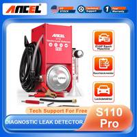 2025 ANCEL S110 Pro Car Smoke Leak Detector Machine with Air Pump Evap Vacuum Tester Fuel Pipe Leakage Locator Diagnostic Tool