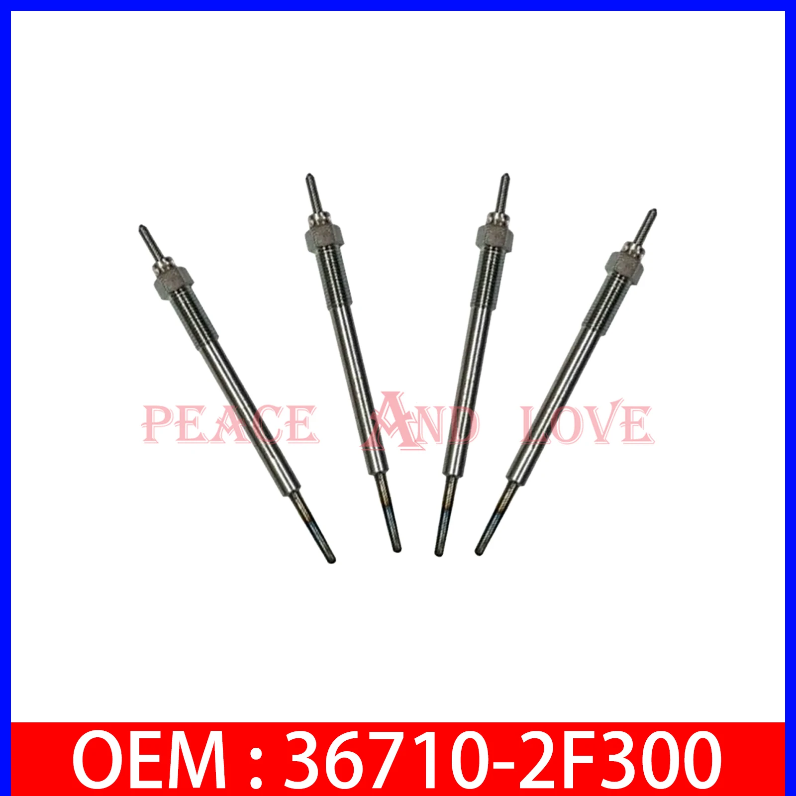 

4PCS 36710-2F300 367102F300 Glow Plugs 5V For SORENTO III UM STINGER 2015-2023 SANTA FE III/IV 2012-2018 2.0 2.2 CRDi Dual Core
