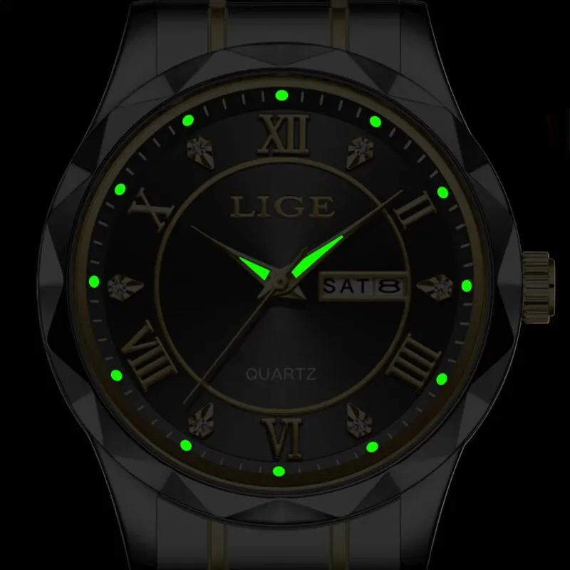 LIGE New Sport Watches For Men Top Brand Luxury Waterproof Quartz Wristwatch Men Fashion Military Date Chronograph Montre Homme