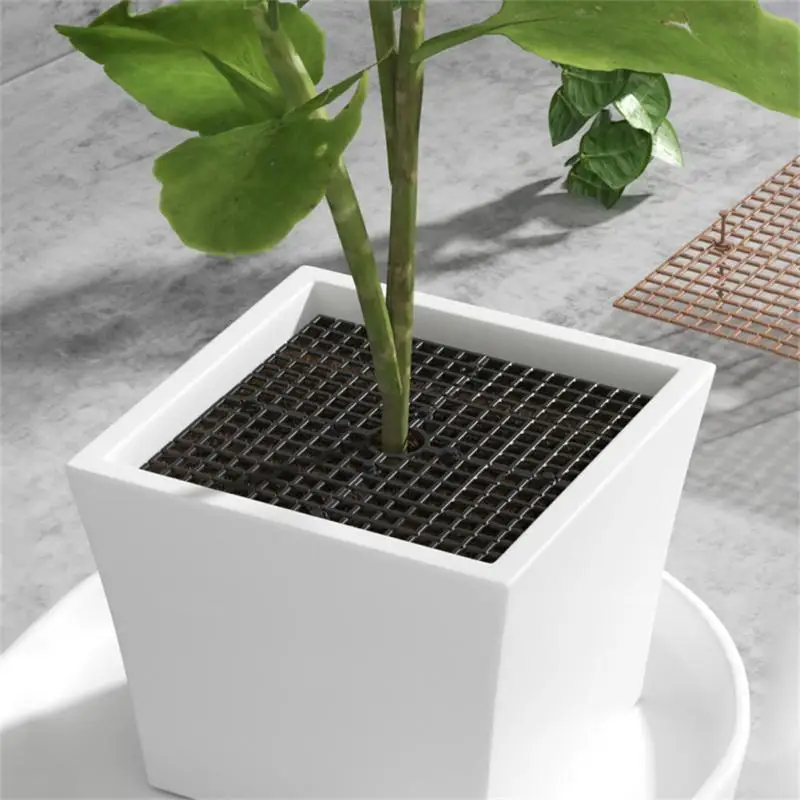 Plant Pot Soil Guard With Nails Plant Pot Grid Flower Pot Cover Baby Safety Mouse Plant Protector Repel Cats Garden Household