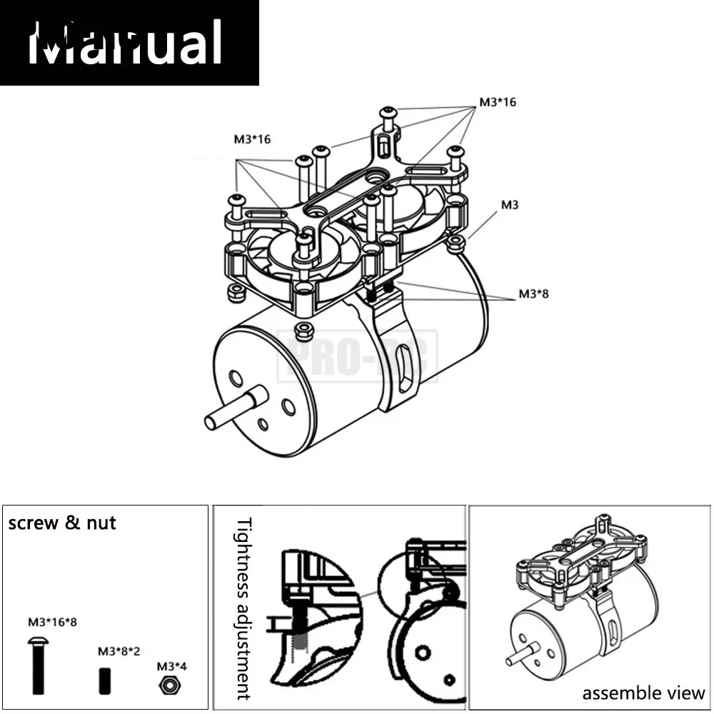 1Set 4985 / 1717 Penutup Kipas Pendingin Motor Pendingin Paduan Aluminium & Plastik untuk TRAXXAS 1/5 X-MAXX XMaxx 6S 8S ARRMA 6S 8S