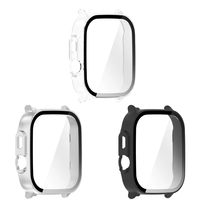 Watch Cover Shell Case with Tempered Glass Film Protector Cover Easy Install