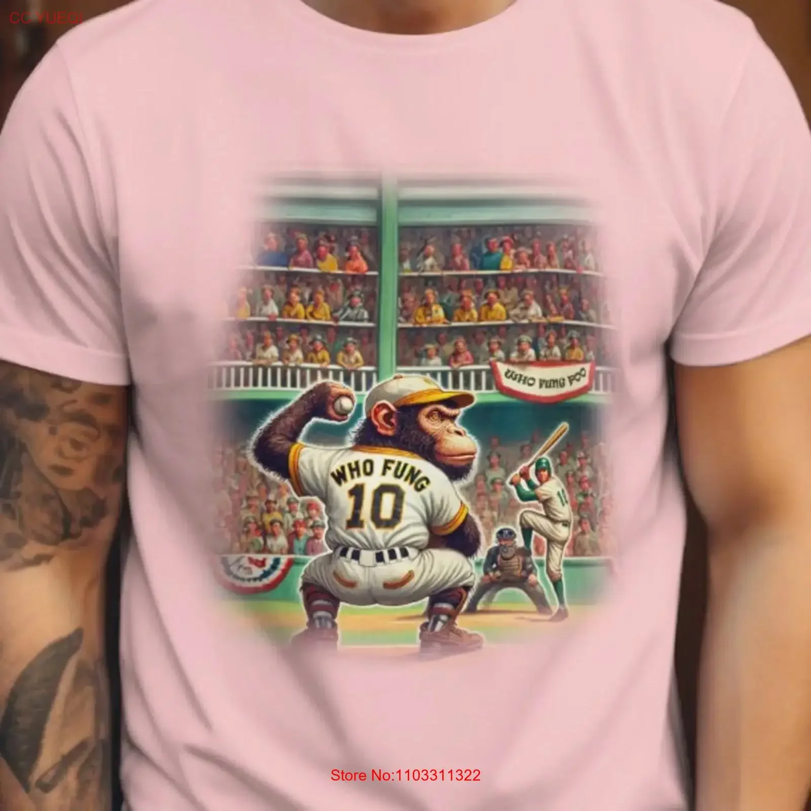 Забавная футболка Baseball Who Fung Poo Monkey для мужчин и женщин, мягкая, причудливая, модная, удобная, спортивный топ для влюбленных, винтажная, стираная