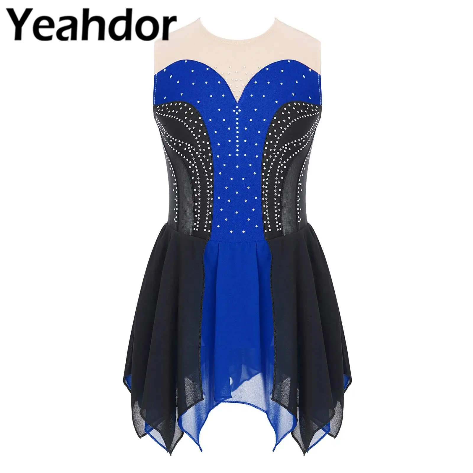 

Женское платье без рукавов, лирическая Одежда для танцев, детские платья для занятий художественной гимнастикой, выступления на сцене