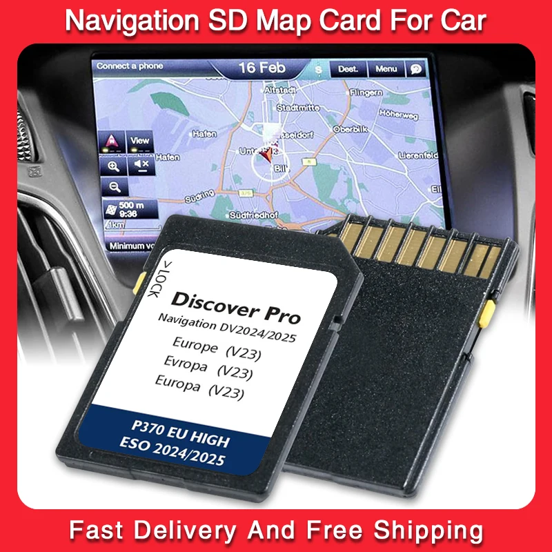 GPS Accessories 2024/2025 Europa DV V23 Map Version Navigation SD Card for VW Skoda Discover Pro Sat Navi