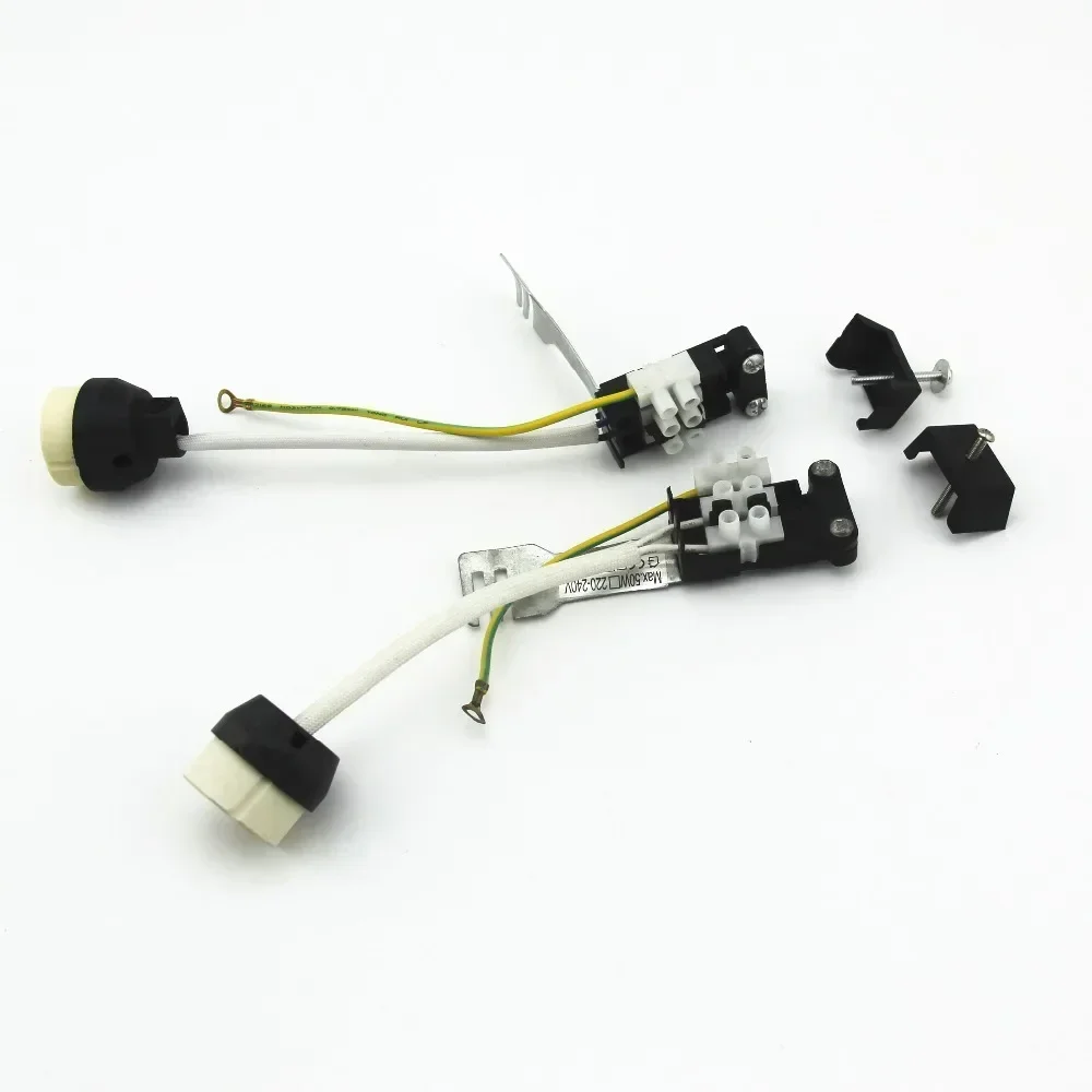 10pc Gu10 Ceramic LED Spotlight Socket GU10 Halogen Bulb Base Lampholder 18cm Nylon Wire PV Wiring Terminal Junction Box