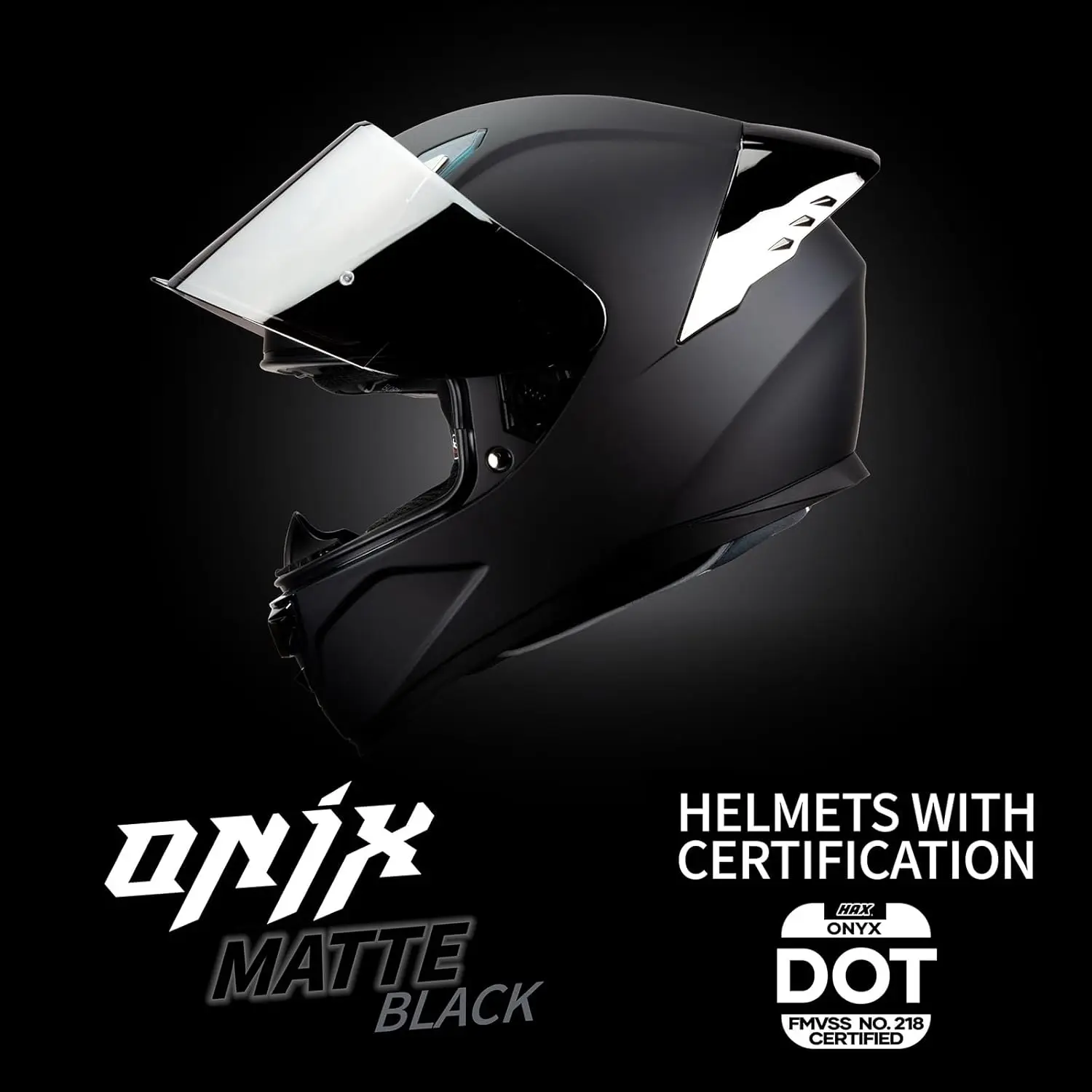 Kaski motocyklowe Onix Full Face dla mężczyzn, kaski motocyklowe z mocowaniem Pinlock, z certyfikatem DOT, wygodny krój.