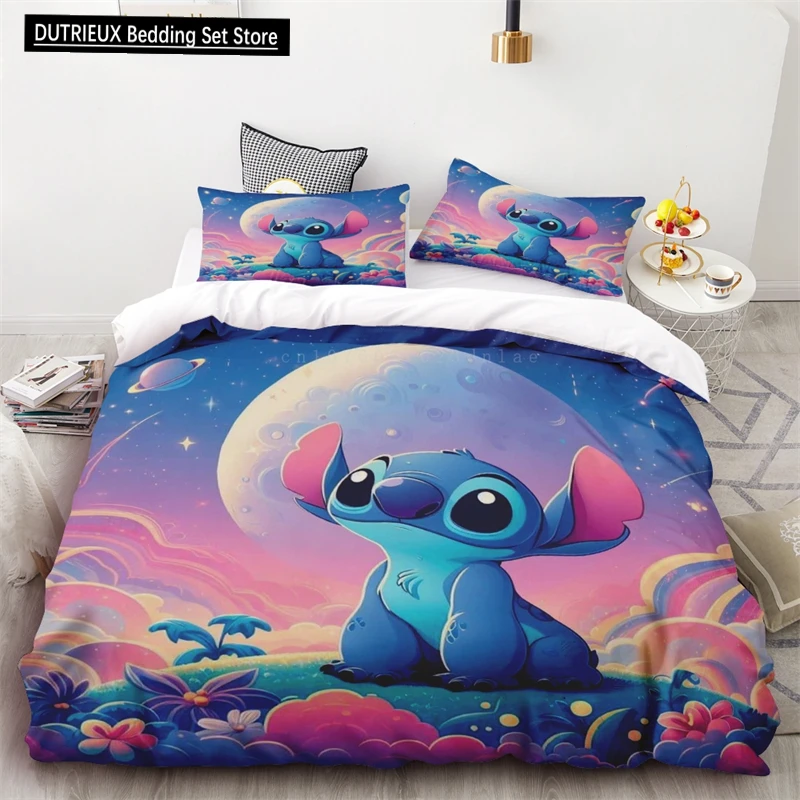 Duvet Cover Stitch Fire Cloud Teen Boy Girl Room Decoration Single Double Bed Size One Quilt Cover Two Pillowcases with Zipper