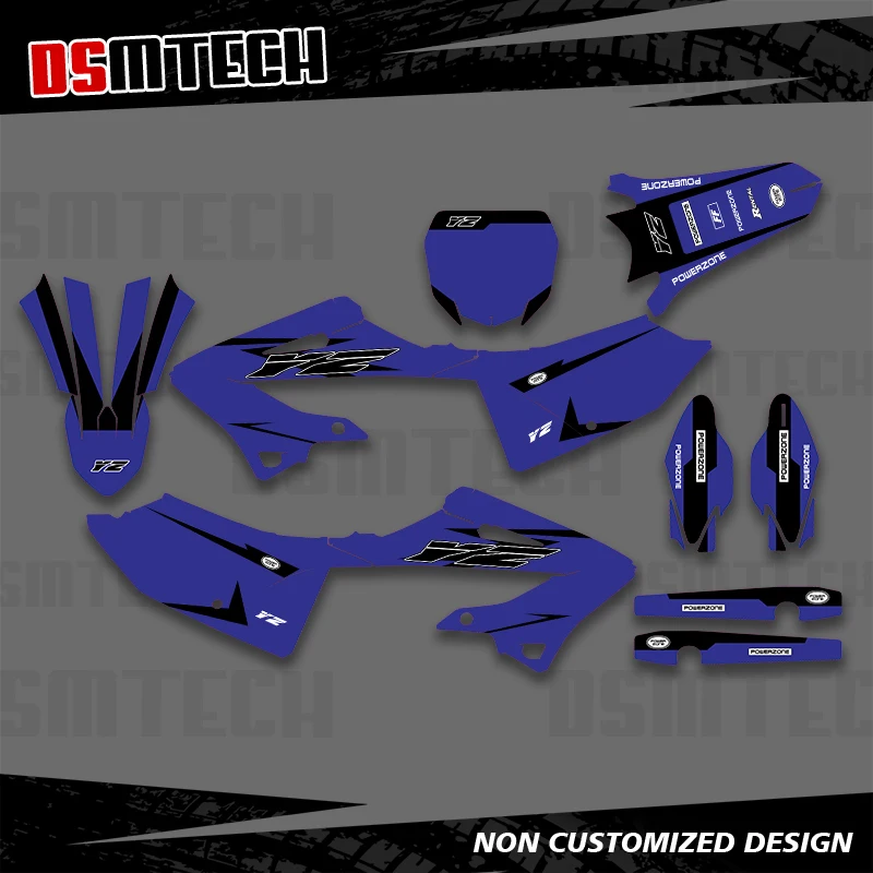 

DSMTECH для YAMAHA YZ 125 YZ125 YZ 250 YZ250 2022 2023 2024, графические наклейки, наклейки, фон для мотоцикла