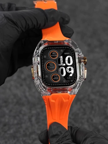 Imagen 2 del producto Correa deportiva de silicona + funda para Apple Watch Ultra 2 10 9 8 7 6 5 4 cubierta protectora resistente a caídas para iWatch 44mm 45mm 46mm 49mm