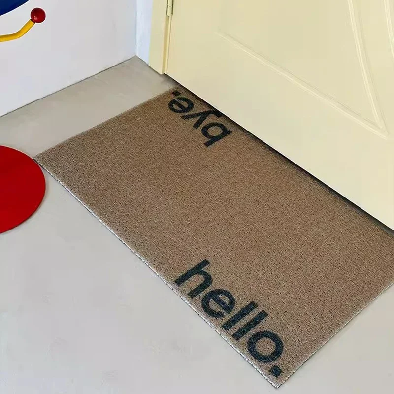 Nordic PVC Letters Welcome Doormat Cuttable House Entrance Mat Rug Carpet Anti Dust Floor Tidy Pad Outdoor Home Decor 4