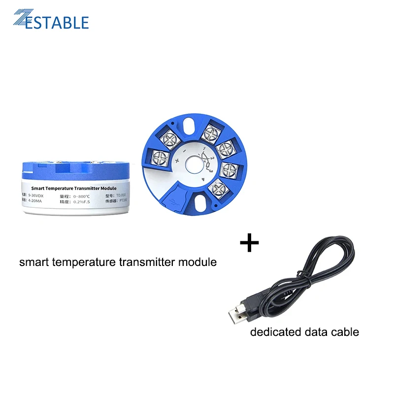 

PT100 to 4-20mA 0-600 degree Celsius Thermal Resistance Converter RTD Input Head Mounted Smart Temperature Transmitter