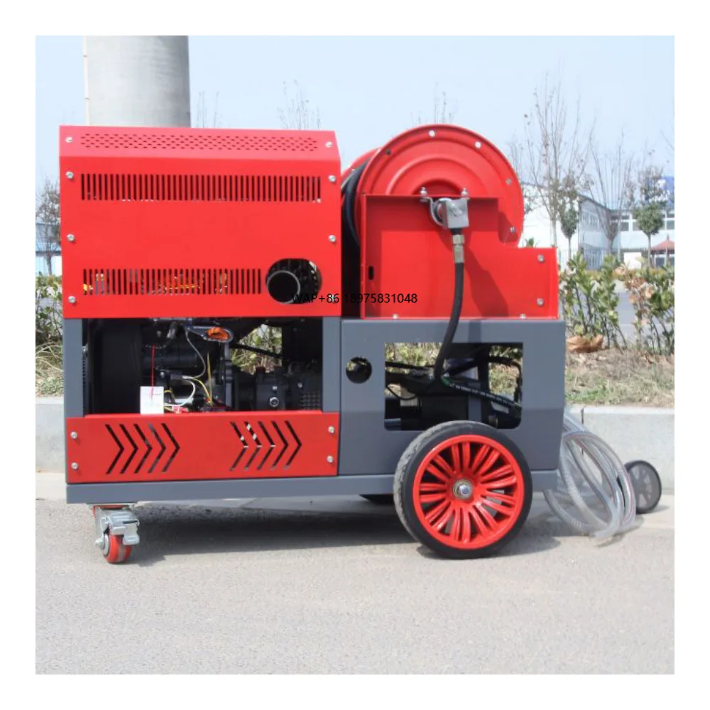 

Remote Control 37Hp High-Pressure Drain Cleaning Machine Industrial Sewer Pipe Cleaning Equipment