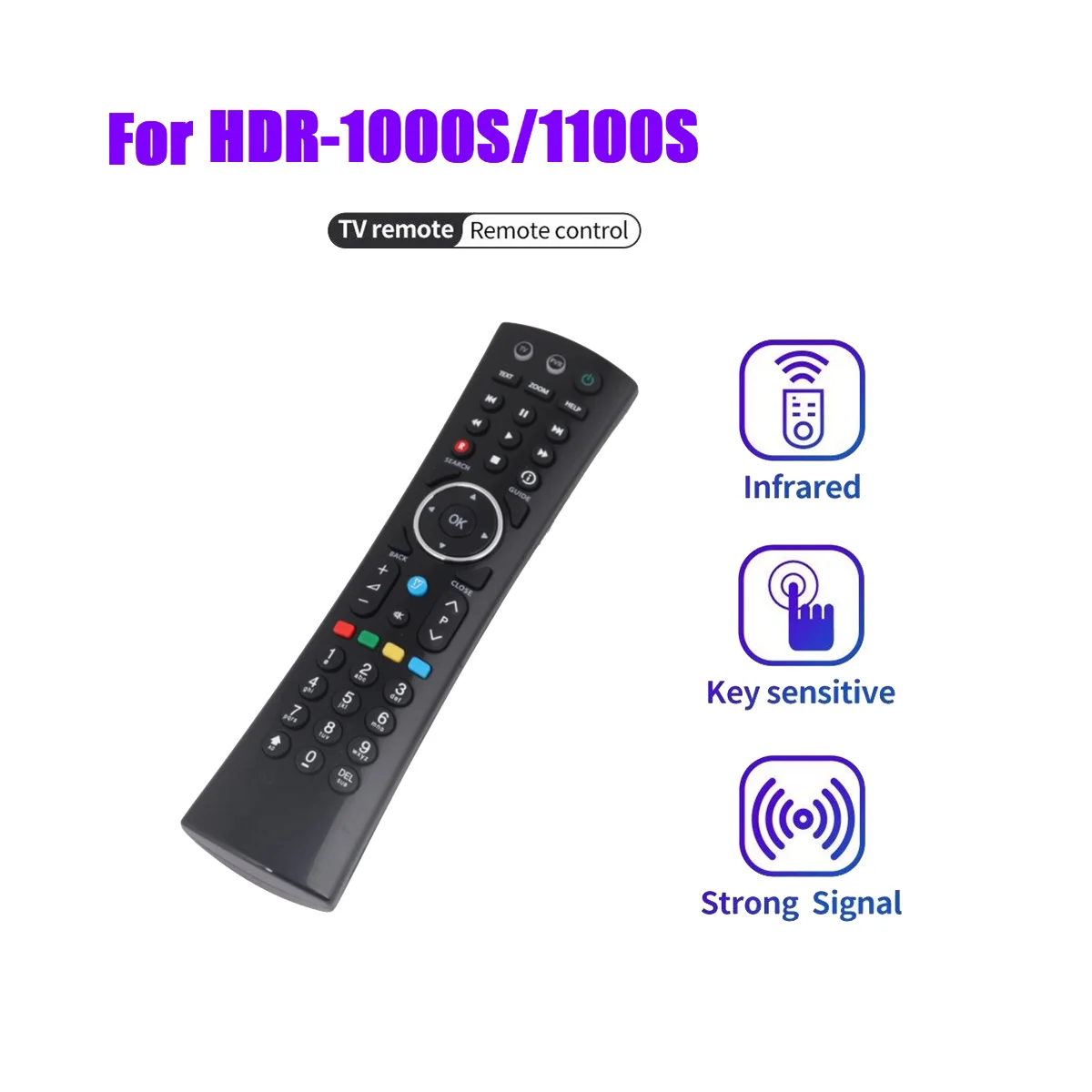 Replace RM-I08U Remote Control for HUMAX HDR-1000S/1100S Receiver TV Commander