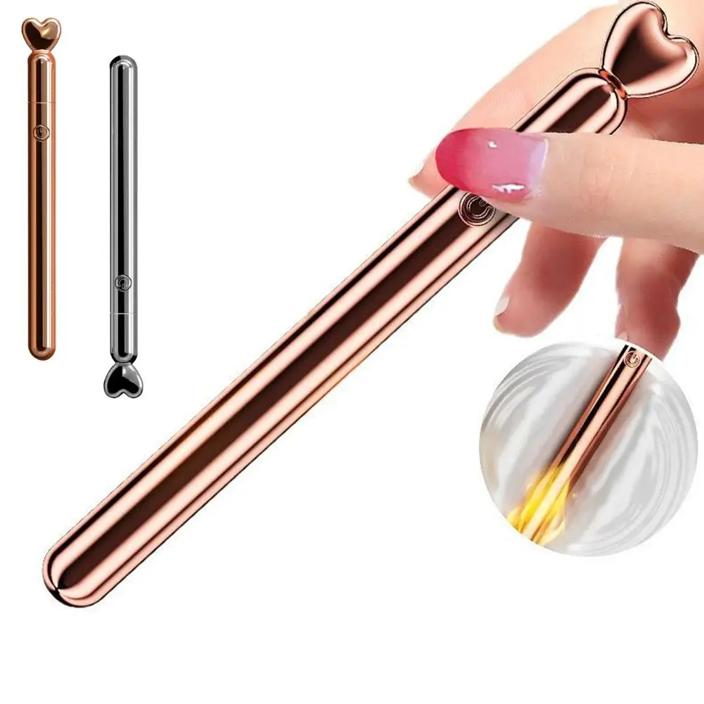 المرأة هزاز أنثى تهتز القلم عصا معدنية تدليك يهتز الاسترخاء الجسم القابلة لإعادة الشحن P2G9