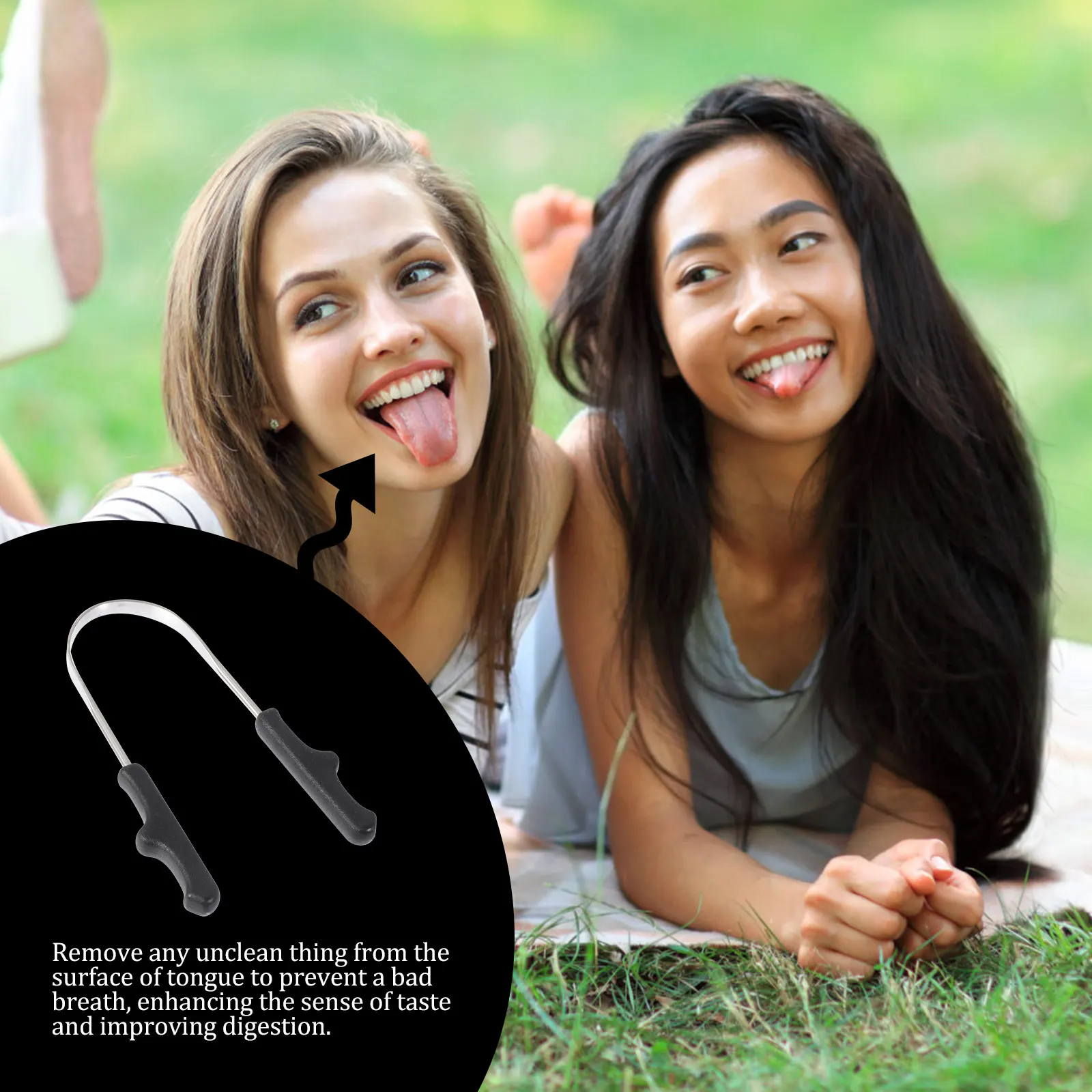 2Sets Tongue Scraper Kit Professional Tongue Cleaners Ergonomic Handle Wide Head Oral Cleaning Tools for Bad Breath Removal