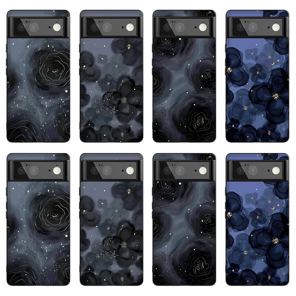 Funda de teléfono Floral estético para Google Pixel 8, 7a, 7Pro, 7, 6a, 6, 6Pro, 5, 5a, 5G, 4XL, 4, 2, 3XL, 3, 3a, 3aXL, 4a, Fundas de silicona de lujo