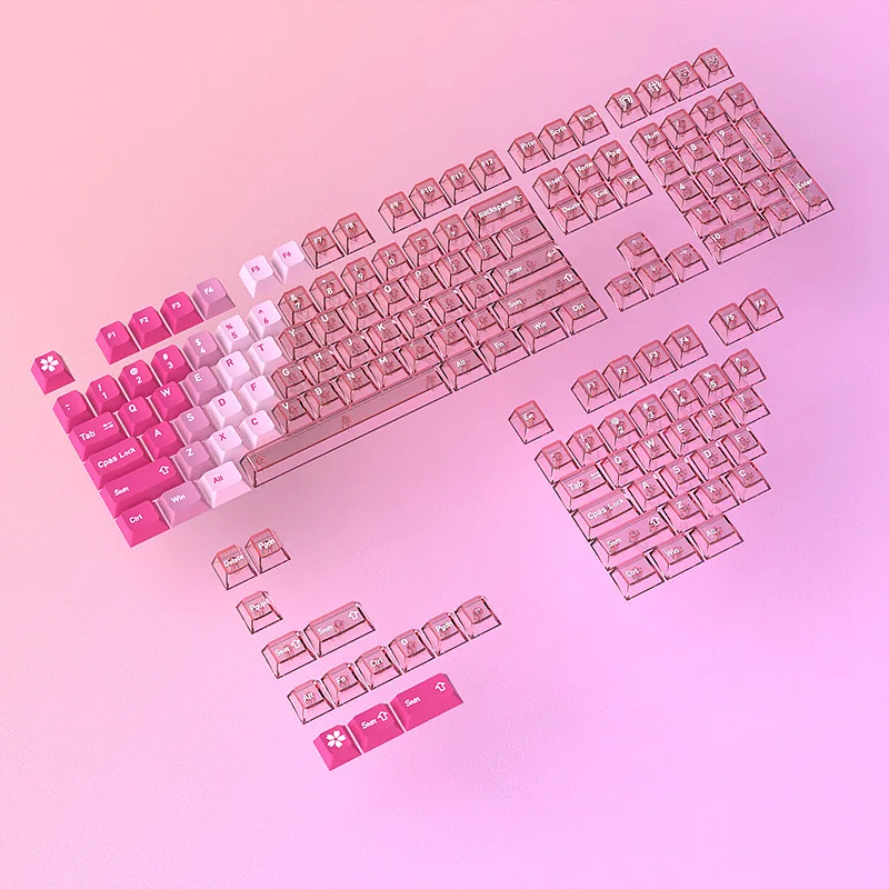 

Keycap mechanical keyboard small full set of 150 keys PBT sublimation + PC double spell original height