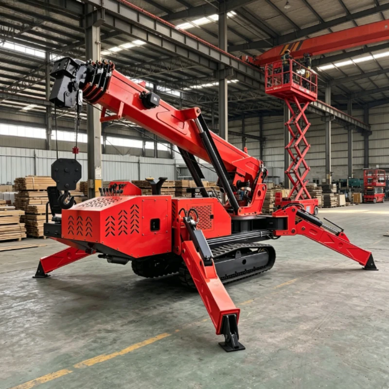 Customized 13t Mini Crawler Spider Crane with Fully Hydraulic System 20m Lifting Height 25m Radius Diesel Engine