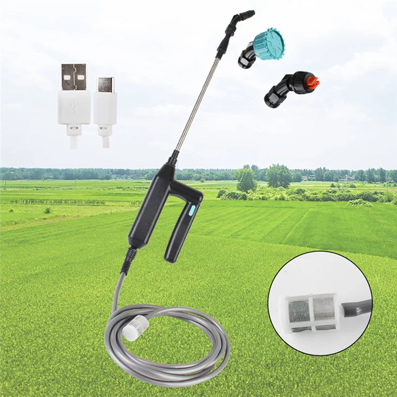 

AT05-телескопическая ручка, распылительная палочка, 7,4 В, 3 м, перезаряжаемый шланг, электрическая машина для разбрызгивания с батарейным питанием, 3 насадки для тумана