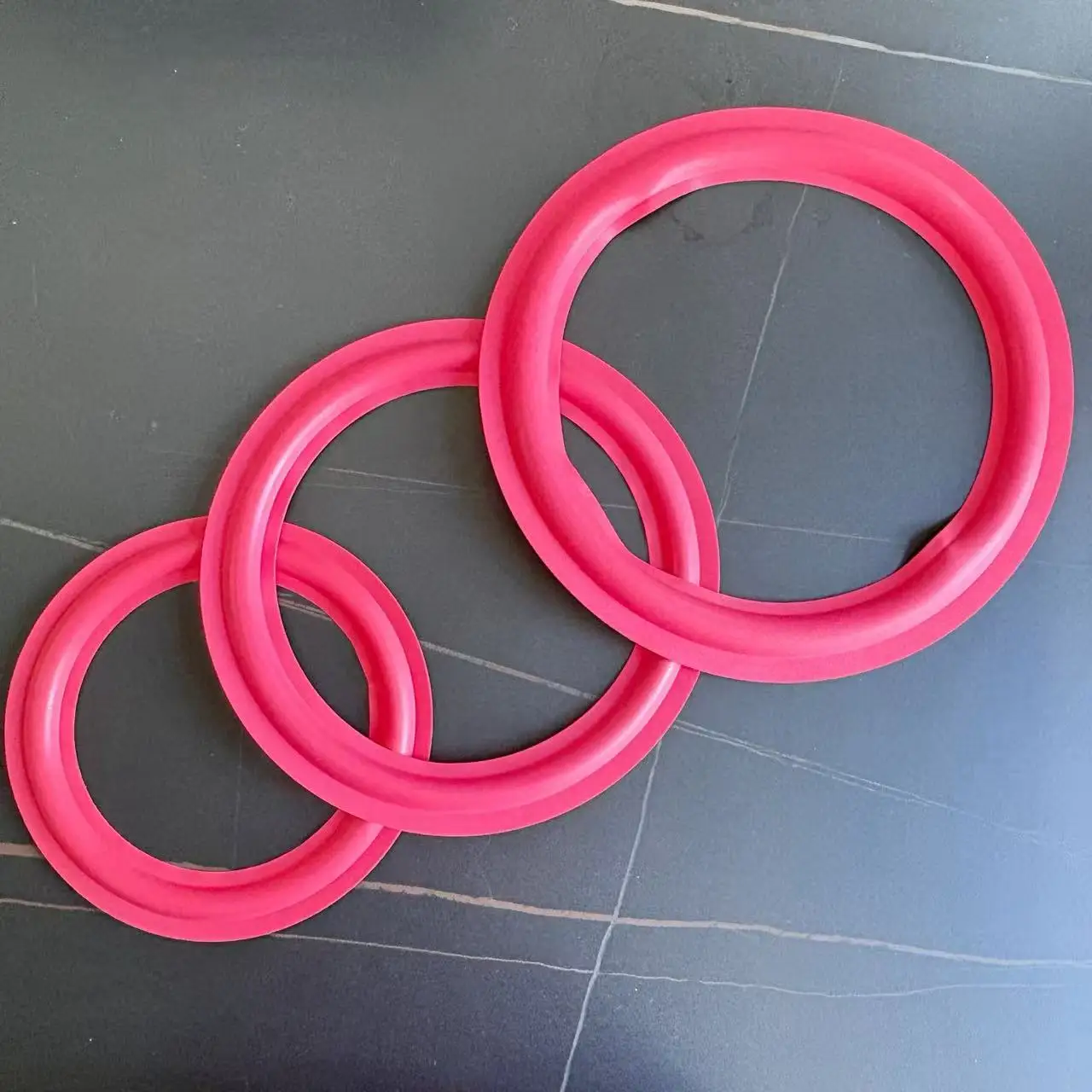 2PCS Red Speaker Foam Surround Subwoofer Woofer Speaker Repair Part Sponge Ring Side Foam Edge Replacement
