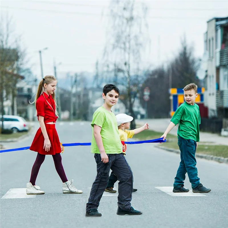 RALCA-Children' S Safety Walking Ropes 2 Pack- 12 Colorful Handles Included, Perfect For Outdoor Daycare For Preschool Teachers